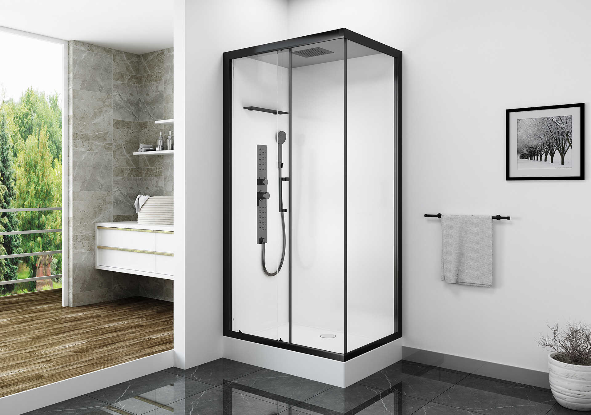 Diferentes tipos de puertas y ventanas de cabina de ducha que mejorarán la decoración del espacio del baño